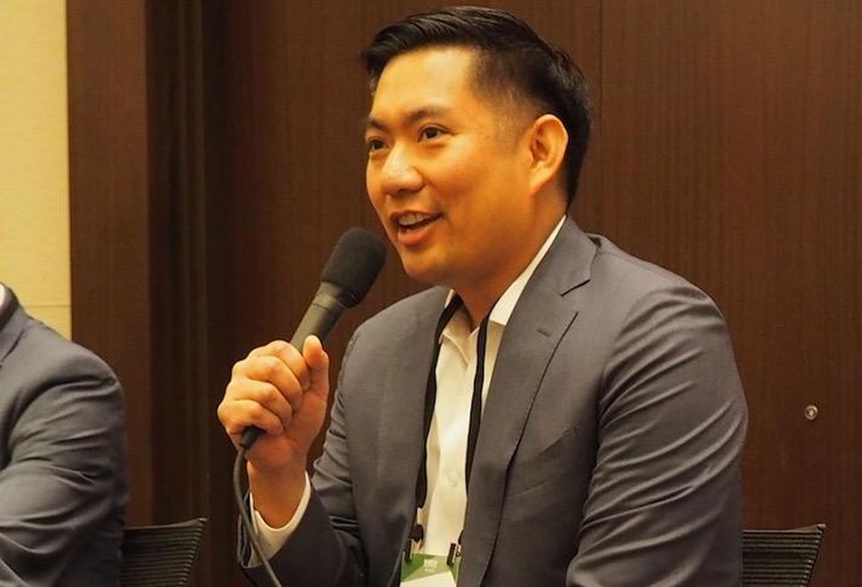 Stream Realty Managing Director Anthony Chang, then with WashREIT, at a September 2019 Bisnow event.