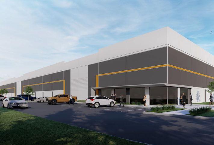 A rendering of the last-mile industrial project Normandy and Pinkard are planning at 716 Ritchie Road in Capitol Heights, Maryland