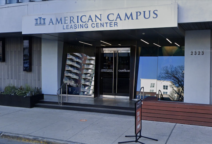 The Castillan student housing community in Austin, Texas, owned by American Campus Communities. 