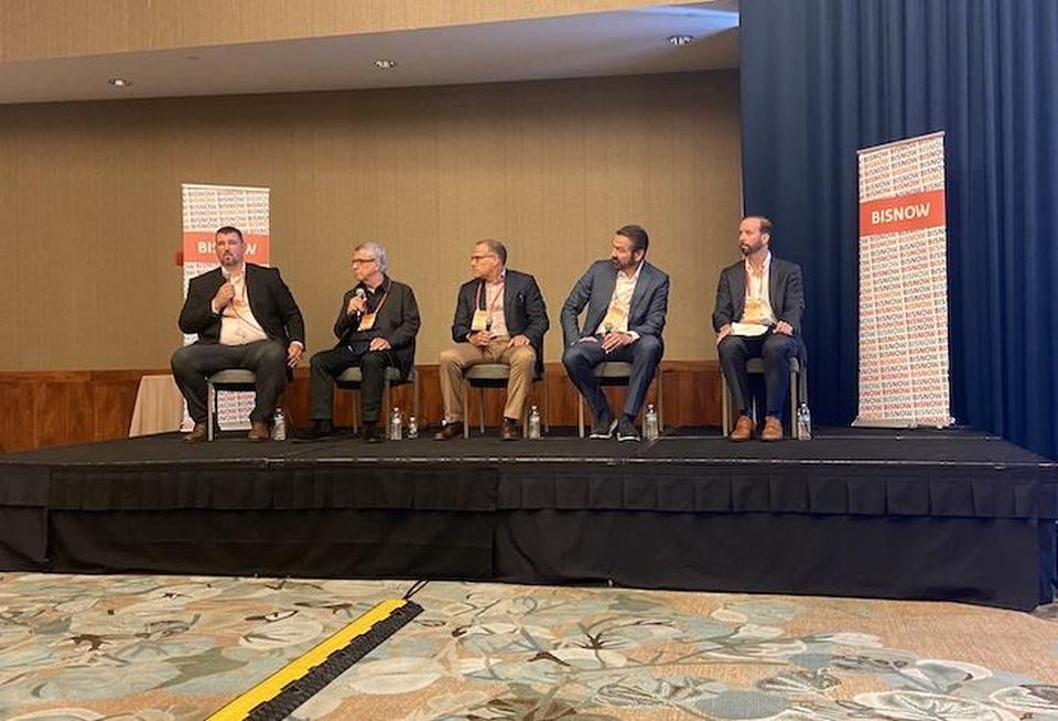 Boston Properties' Chris Maciejczak, Ennead Architects' Peter Schubert, EYP's Chris Baylow, HYM Investment Group's Douglas Manz and Baum & Bolles' Charles Murphy.