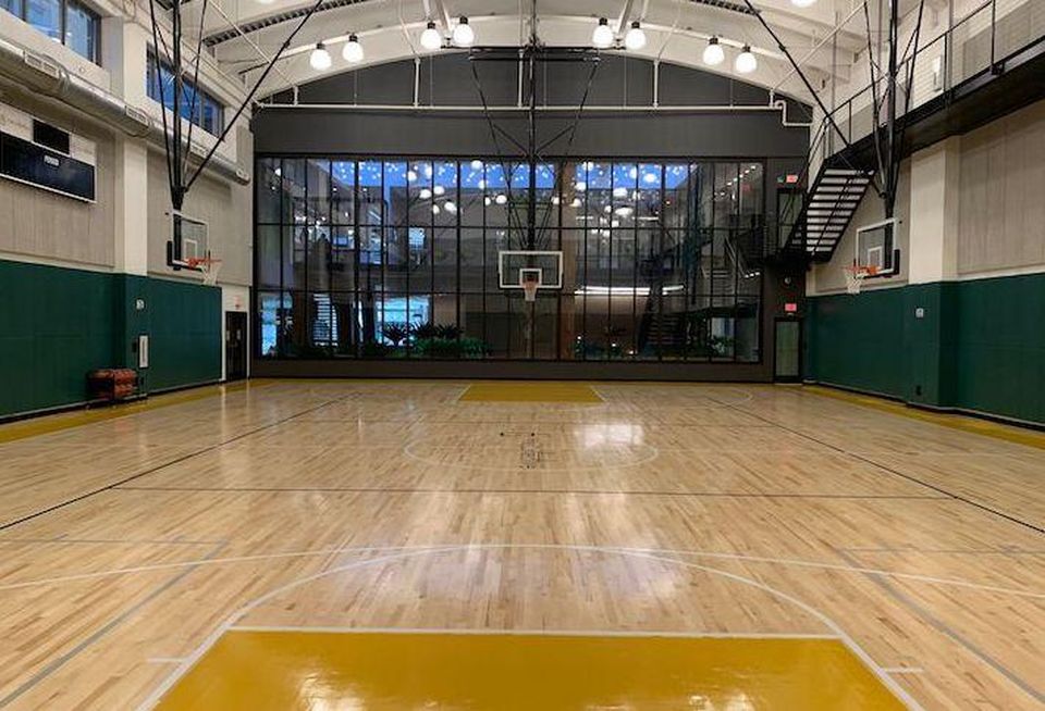 The basketball court at WC Smith's The Garrett apartment building, part of three-building complex The Collective. 
