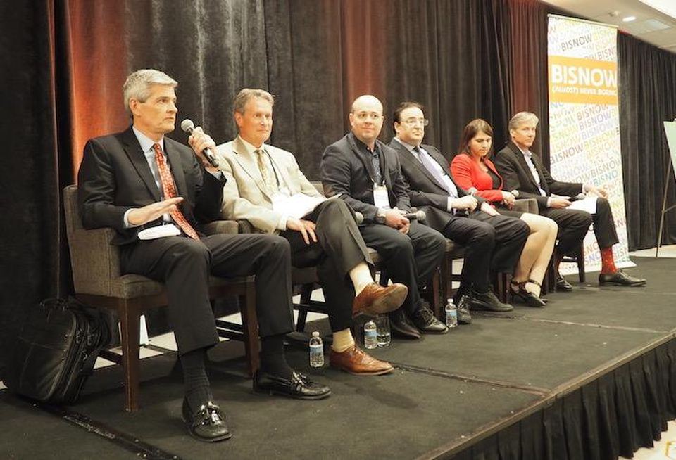 LaSalle Investment Management's Steve Bolen, Flagship Healthcare Properties' Gordon Soderlund, Inspira Health Network's Brandon Bardowsky, Global Medical REIT's Jeffrey Busch, Anchor Health Properties' Katie Jacoby and Avison Young's Jim Kornick