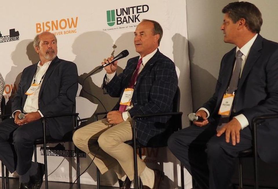 LandDesign's Peter Crowley, Peterson Co.'s Taylor Chess and Lerner's Jim Policaro