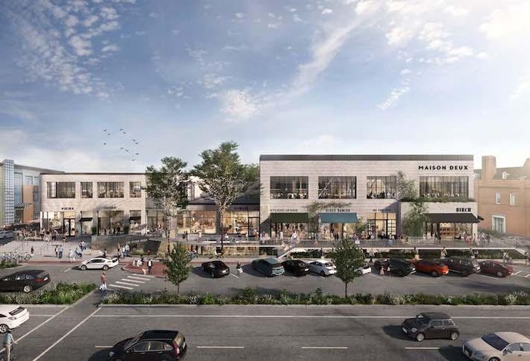 Rendering of The Street Chestnut Hill renovation. 