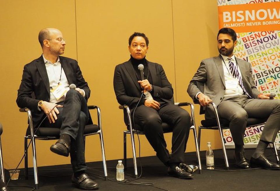 Finmarc's Neil Markus, EB5 Capital's Angelique Brunner and Greysteel's Ari Firoozabadi