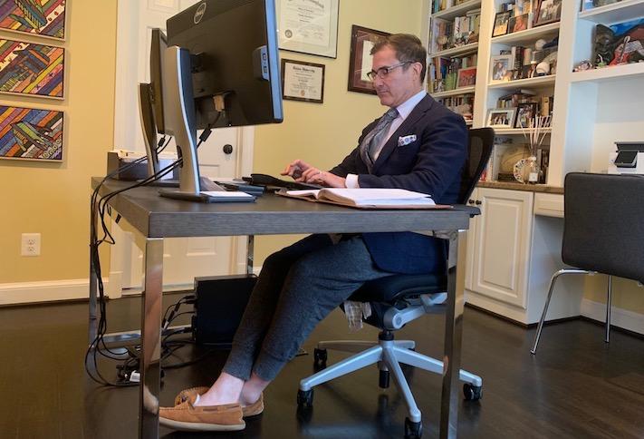 West, Lane & Schlager co-founder Eric West in his home office. 