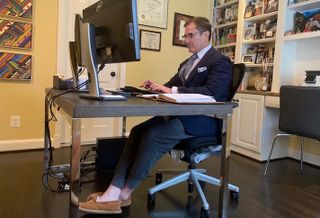West, Lane & Schlager co-founder Eric West in his home office. 