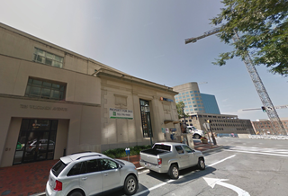 The office and retail building at 7235 Wisconsin Ave., across the street from the Purple Line development