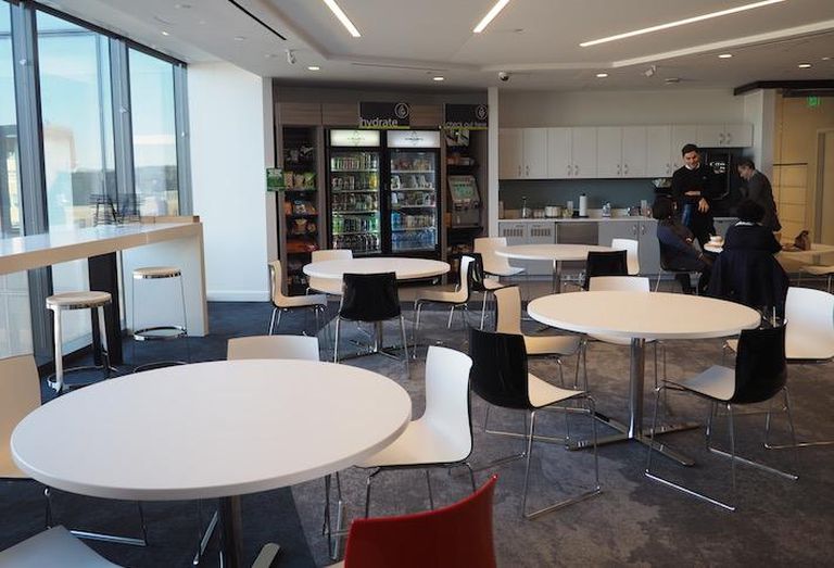 The cafeteria space in Goodwin's 1900 N office