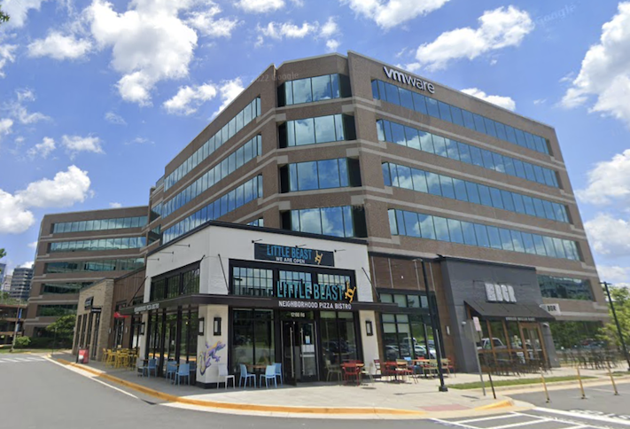 The building at 12100 Sunset Hills Drive in Reston. 