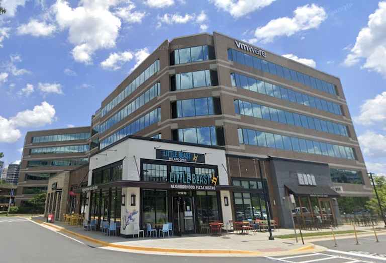 The building at 12100 Sunset Hills Drive in Reston. 