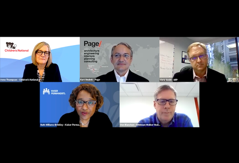 Clockwise from top left: Children's National's Irene Thompson, Page's Hurt Neubek, NFP's Chris Smith, Whitman-Walker's Don Blanchon and Kaiser Permanente's Ruth Williams Brinkley. 