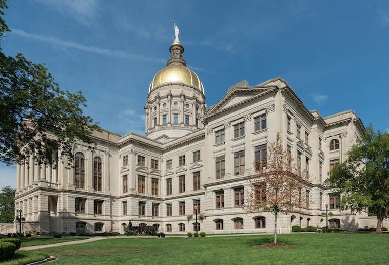 The Georgia state capitol building in Atlanta. 