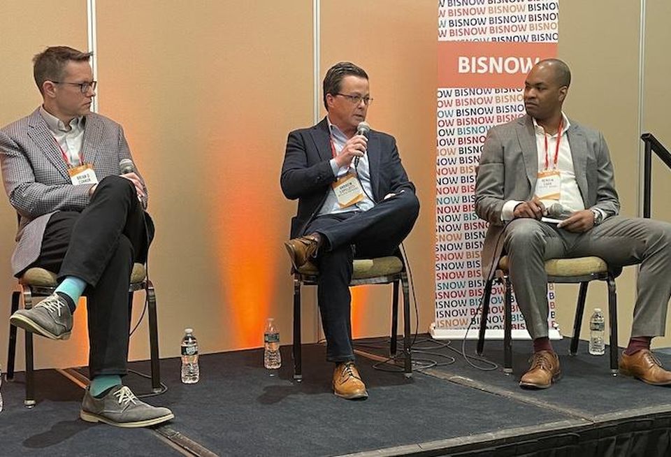 Cube 3's Brian O'Connor, Boylston Properties' Andrew Copelotti and Colliers' Kendin Carr. 