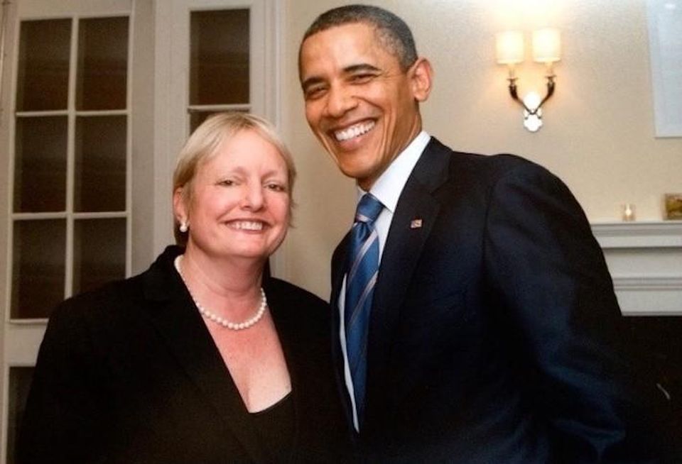 Elizabeth Birch with former President Barack Obama in 2016.