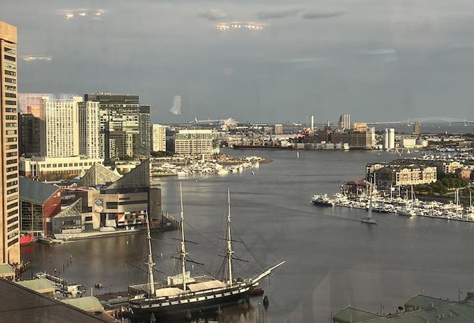 Baltimore's Inner Harbor, seen from 100 Light St.
