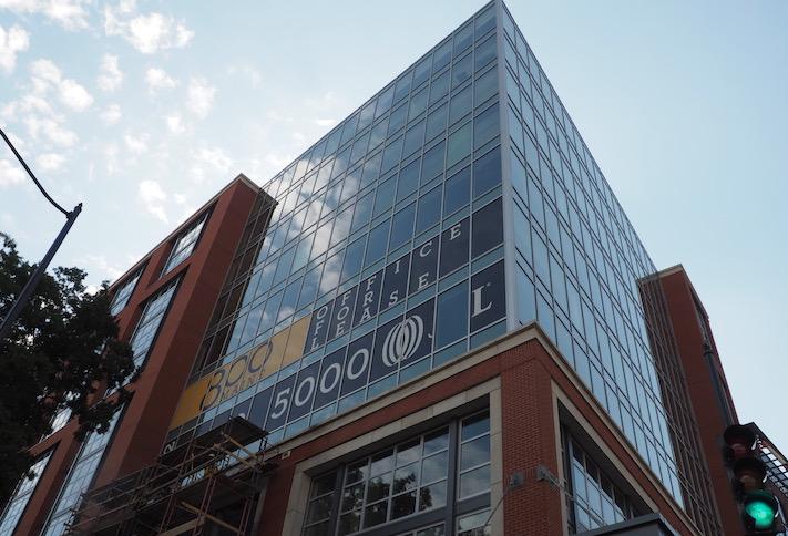 The Wharf's 800 Maine office building, photographed in October 2017. 