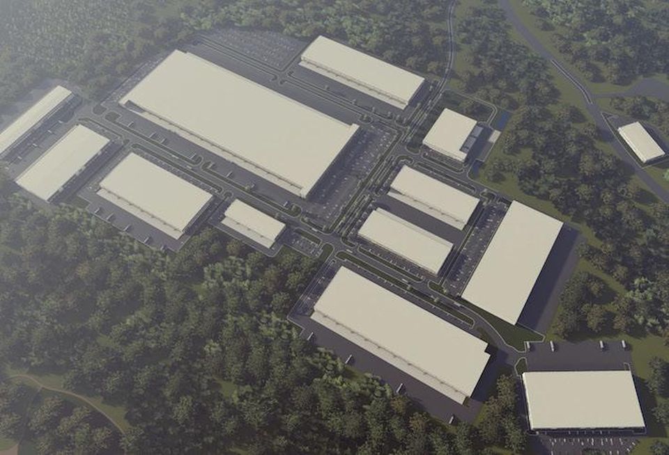 A rendering of the 13-building National Capital Business Park in Prince George's County.