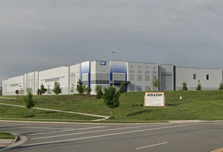 A 1.3M SF Amazon distribution facility in Monroe, Ohio, owned by Lexington Realty Trust. 