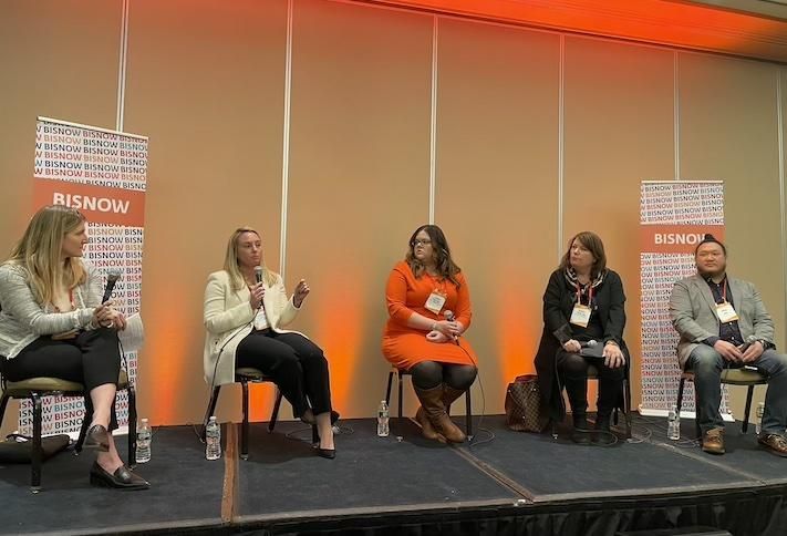 Gazit Horizons' Alison Lies, WS Development's Alexandra Clark, PCA's Laura Portney, WIlder Cos.' Kerry Dowling and Shojo's Brian Moy.  