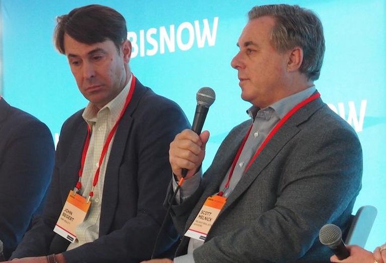 Melnick Real Estate Advisors founder Scott Melnick speaking Tuesday at Bisnow's BMAC East event in D.C. 