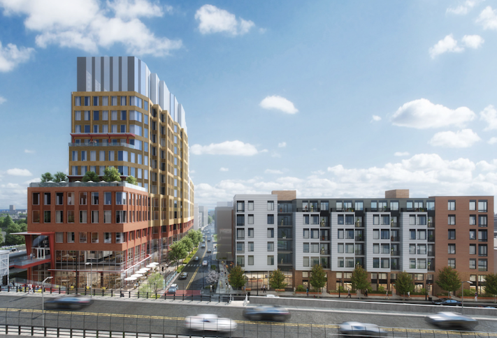A rendering of the mixed-use project planned at 119 Braintree St. in Allston.  