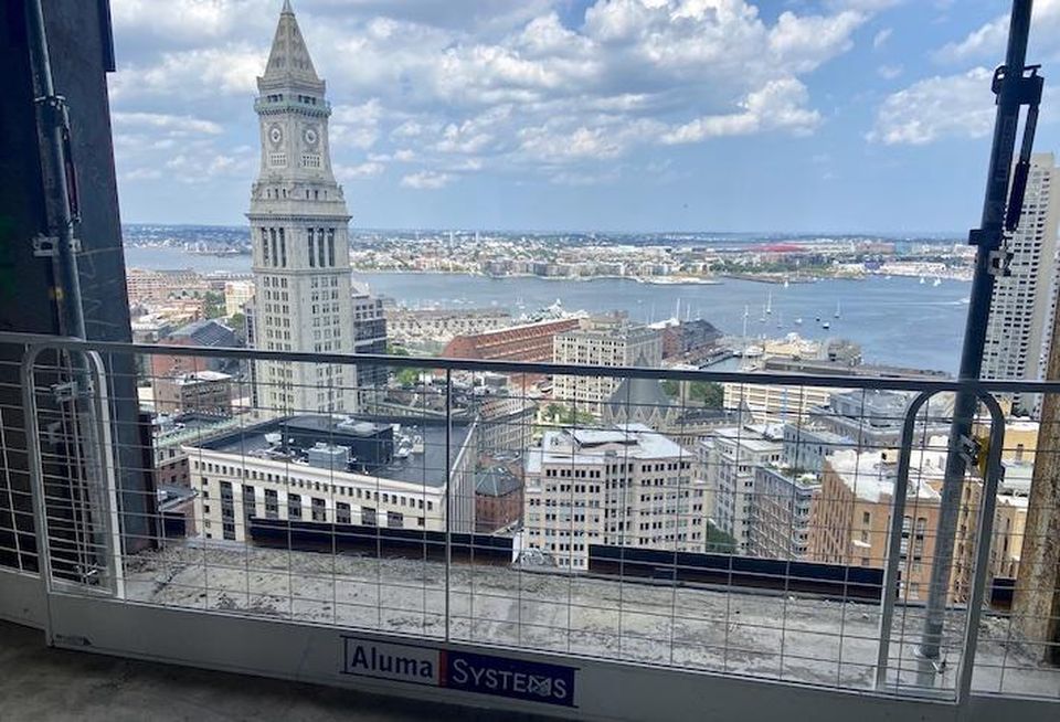 A view from the 25th floor of One Post Office Square.