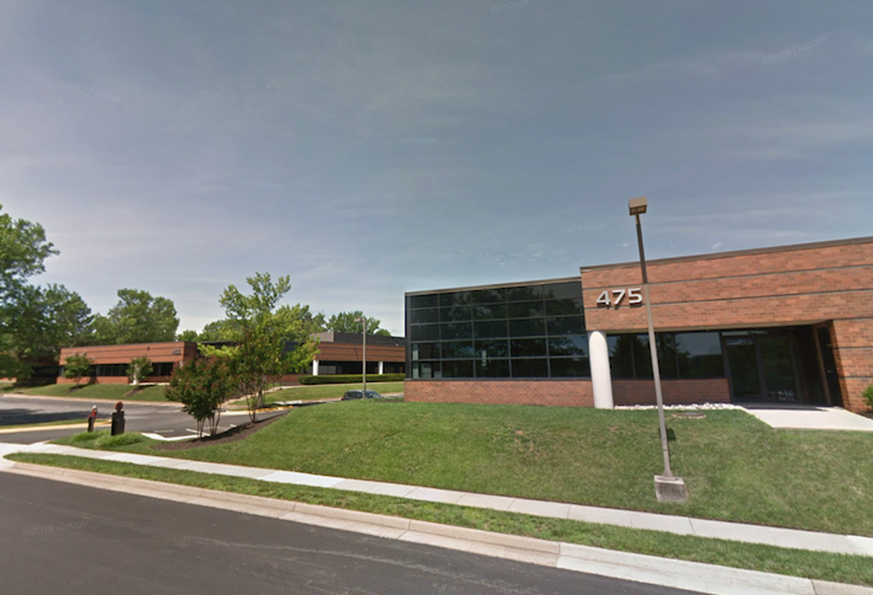 The office buildings at 455 and 475 Springpark Place, part of the Spring Park office park