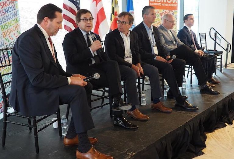 CohnReznick's Gary Franklin, The Meridian Group's Gary Block, KPF's Doug Hocking, Carr Properties' Oliver Carr, Roadside Development's Richard Lake and United Bank's Ross Draber