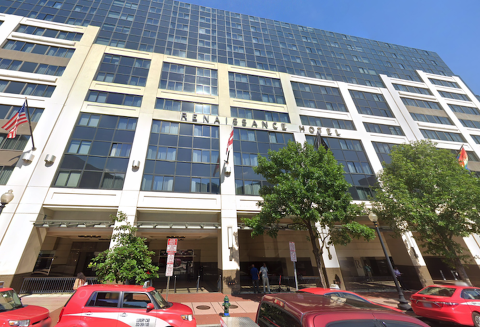 The Renaissance Washington, D.C. Downtown Hotel at 999 9th St. NW.