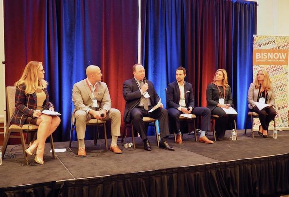 Weston Associates' Elliott White, CBRE Capital Markets' Todd Trehubenko, Horvath & Tremblay's John Pentore, Berkadia's Gemma Geldmacher and The Davis Cos.' Rachel Edwards