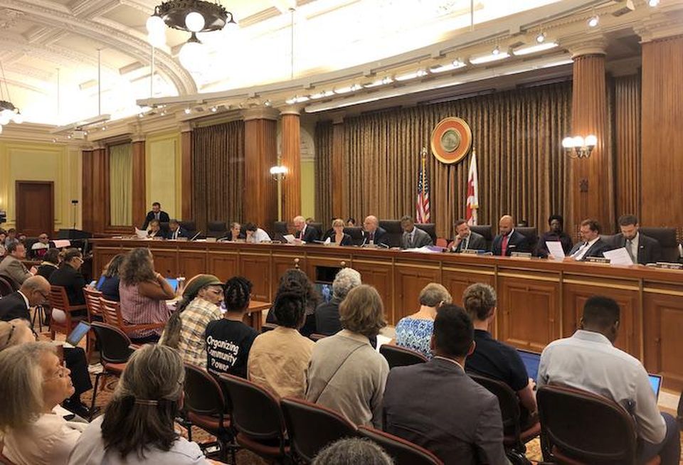 The D.C. Council during Tuesday's meeting on the Comprehensive Plan amendments