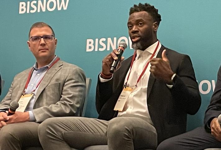 Arlington Partnership for Affordable Housing’s Mike Chiappa and The NHP Foundation’s Mansur Abdul-Malik at Bisnow's Mid-Atlantic Senior Housing event in D.C. 