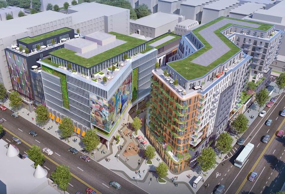 A rendering of the Dantes-Menkiti team's proposal for the Reeves Center redevelopment.