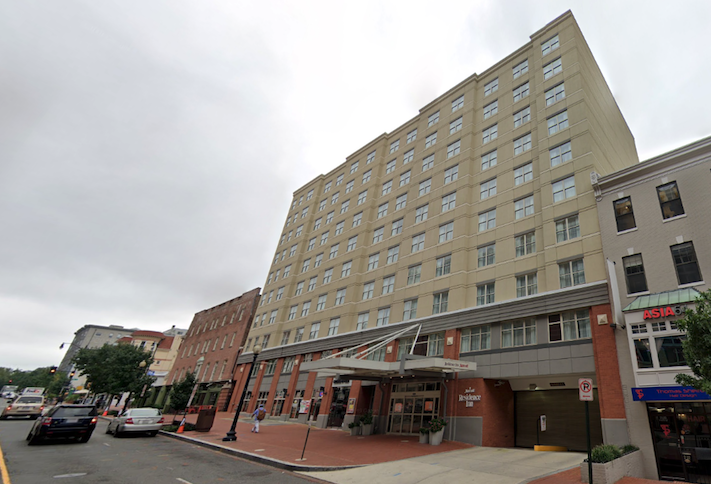 The Residence Inn Dupont at 2120 P St. NW. 