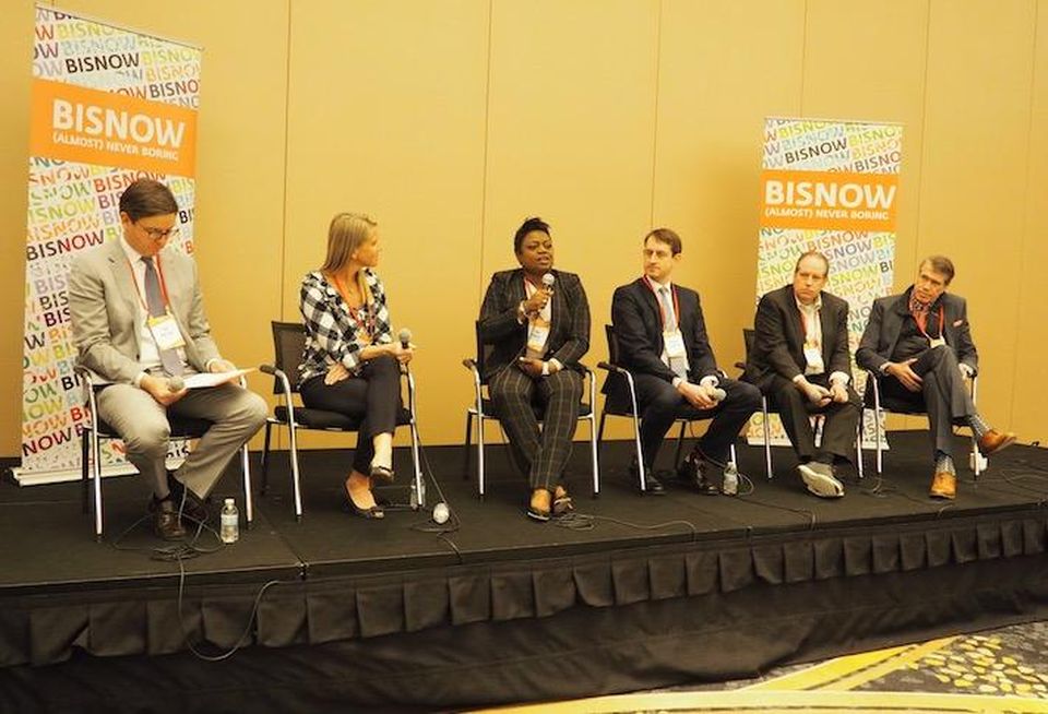 Ziegler's Tad Melton, BCT Architects' Janet Meyer, Avanath Capital's Toni Harris, Goodwin House's Robert Liebreich, ASHA's David Schless and Capitol Seniors Housing's Scott Stewart