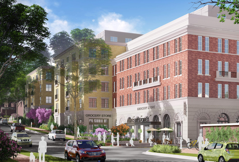 A rendering of Valor Development's 214-unit project at 4330 48th St. NW