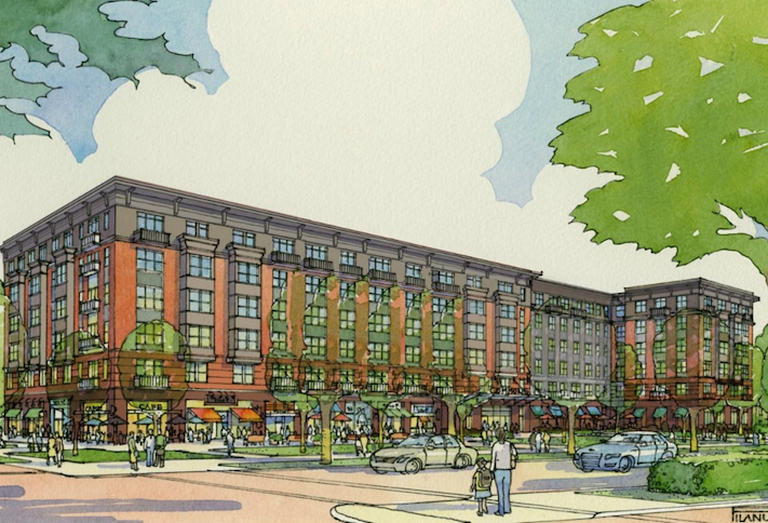 A rendering of the Commons at Addison Road Metro development.