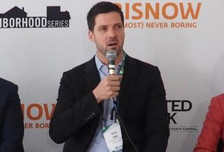 Fairfax County Economic Development Authority's Alex Iams at a 2019 Bisnow event