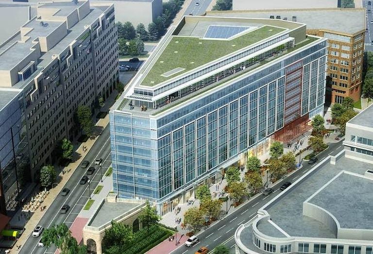 A rendering of the redevelopment of 20 Massachusetts Ave. NW.