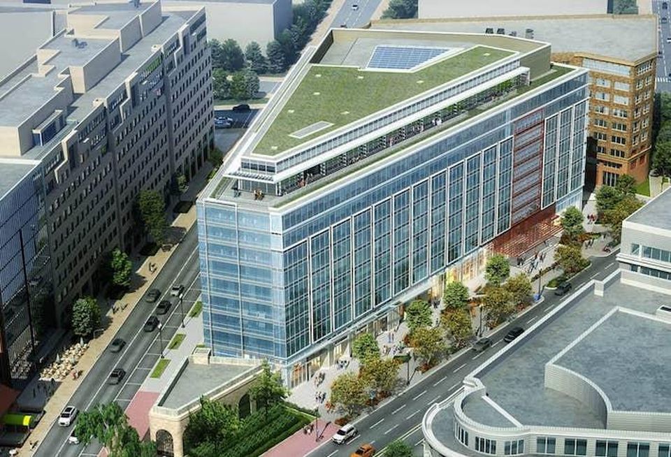 A rendering of the redevelopment of 20 Massachusetts Ave. NW.