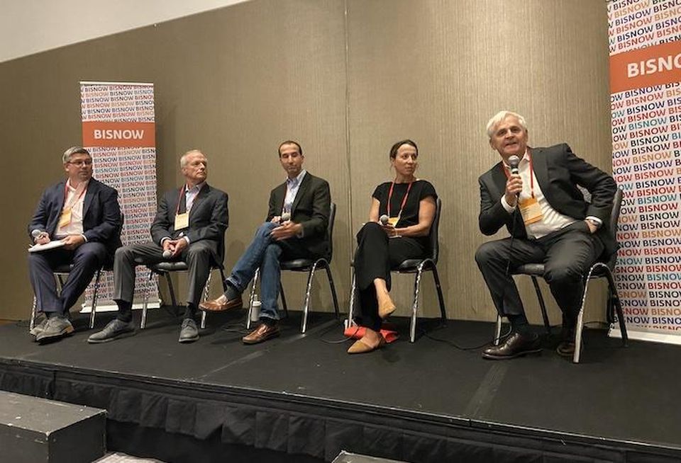 Syska Hennessy Group's Richard Nowak, Hines' David Perry, WS Development's Yanni Tsipis, Stantec's Colleen Arria and MP Boston's Joseph Larkin.