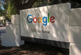 A sign at Google's headquarters campus in Mountain View, California. 