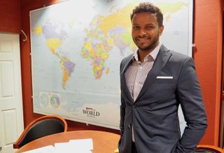 Acumen Cos. Chairman Abiud Zerubabel in his East End office