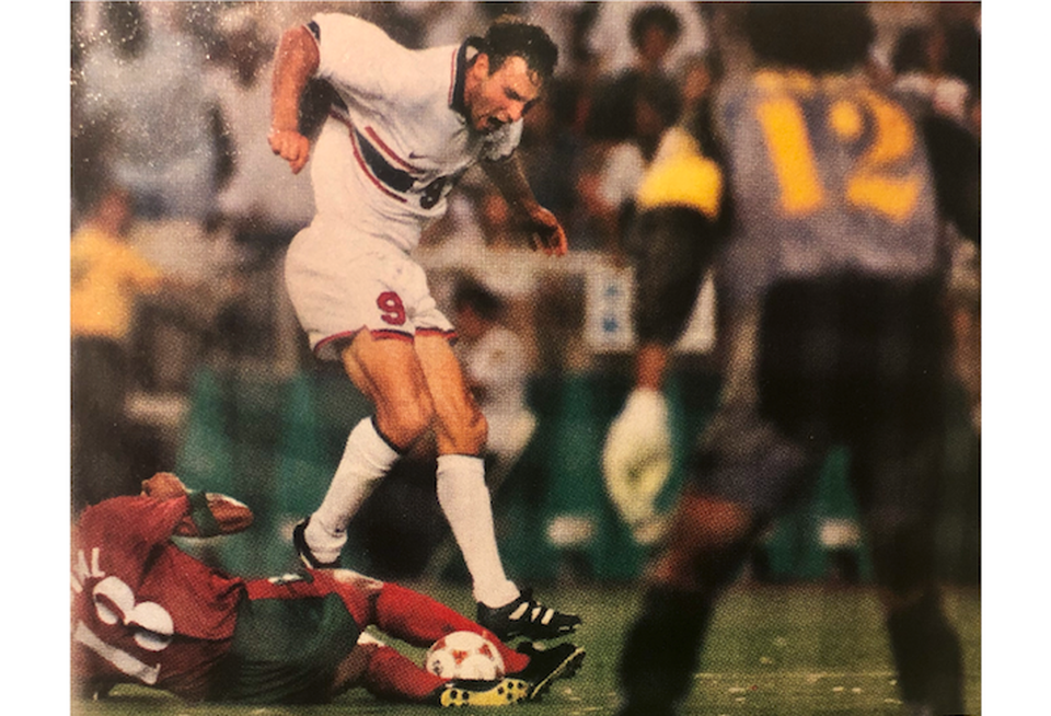 AJ Wood playing for the U.S. Mens National Team in the 1996 Olympics.