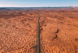 desert drought road arid dry