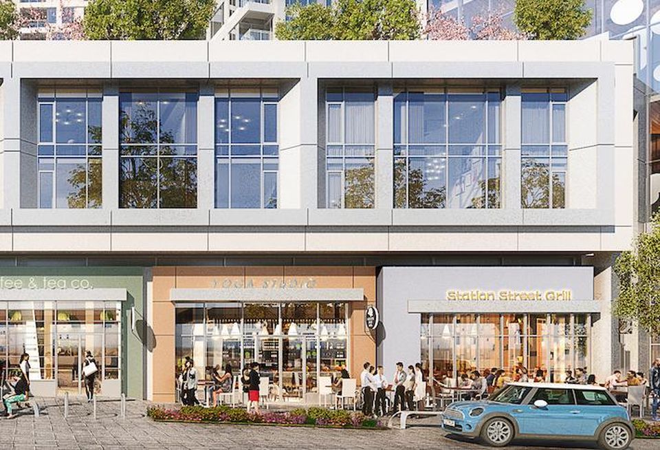 A rendering of the retail planned along Platform Avenue as part of the Heming development.