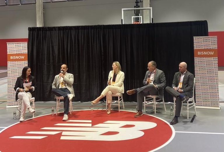 NB Development Group's Kim Good, Gazit Horizons' Jeff Mooallem, Samuels & Associates' Rachael Diharce, Gilbane Building Company's Mike O'Brien and Wells Fargo's Adam Davis.