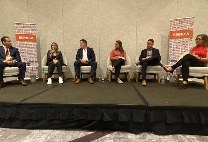 Stantec's Blake Jackson, WSP's Joelle Jahn, BXP's Ben Myers, Northeastern University's Leah Bamberger, ClearTrace's Zach Livingston and AEI Consultants' Karla King.