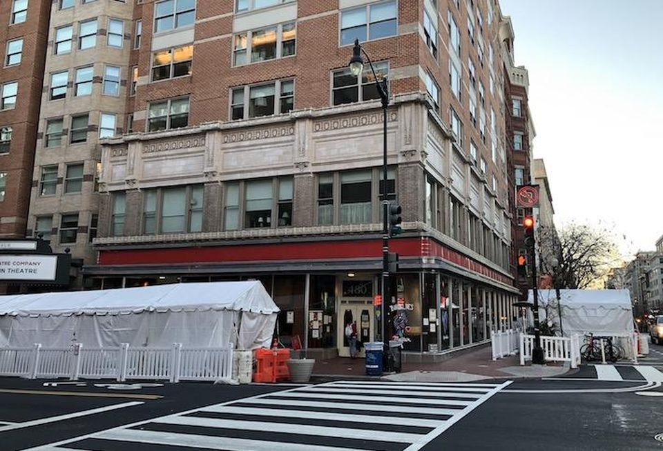 ThinkFoodGroup's Jaleo restaurant at 7th and E streets NW has set up outdoor tents.